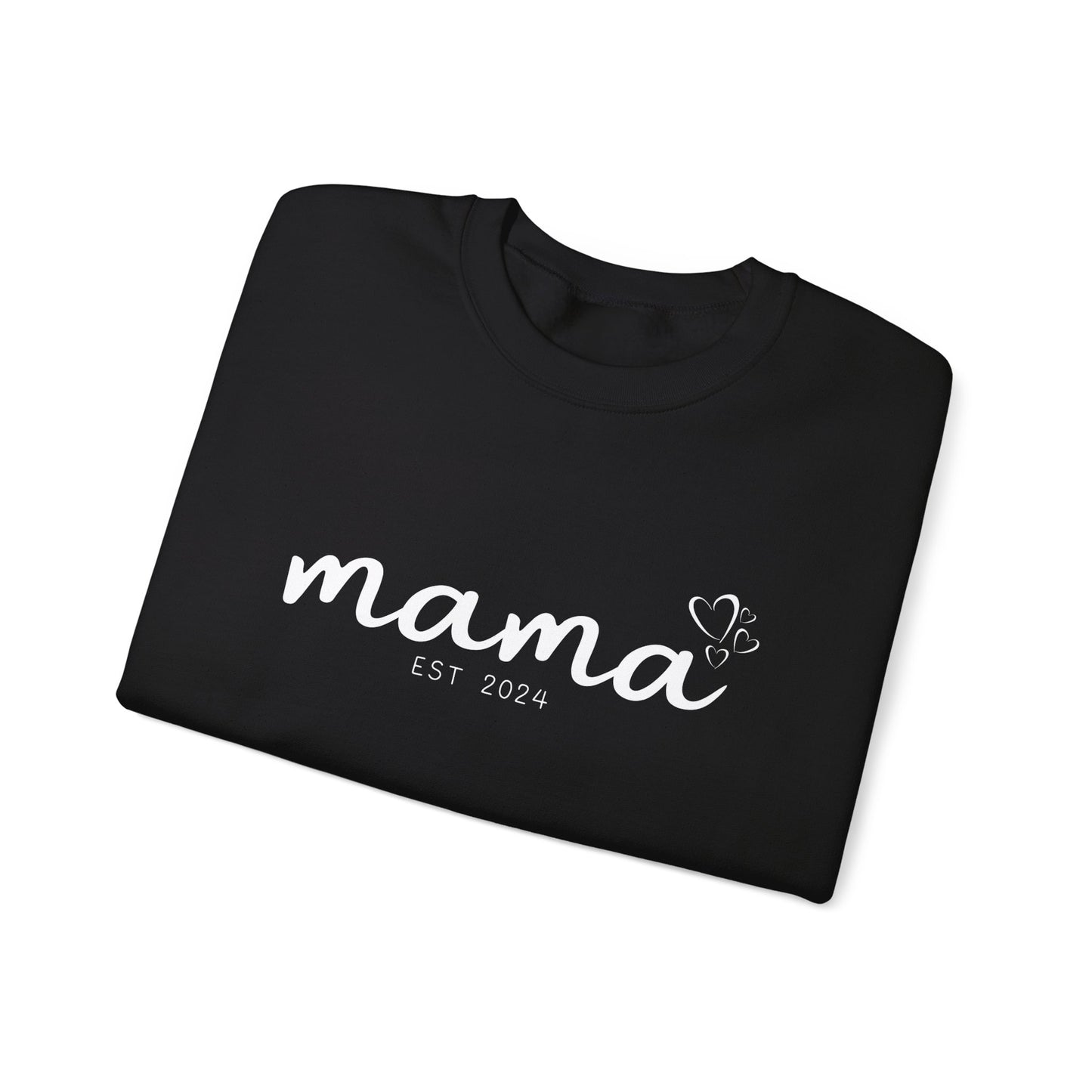 Custom Mama Est 2024 Heart Bubbles Sleeve Sweatshirt