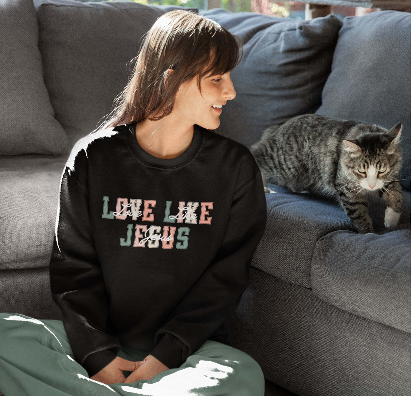 Love Like Jesus Pastel Sweatshirt