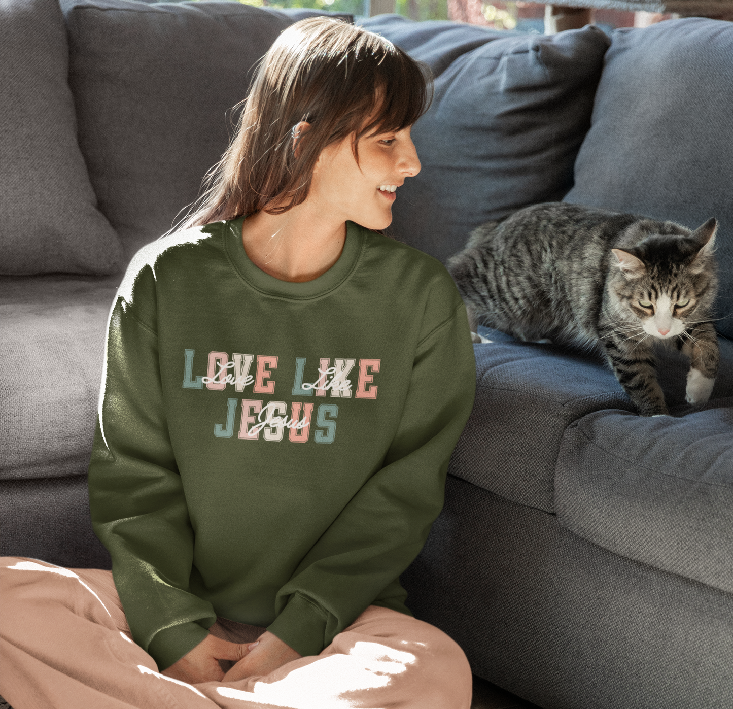 Love Like Jesus Pastel Sweatshirt