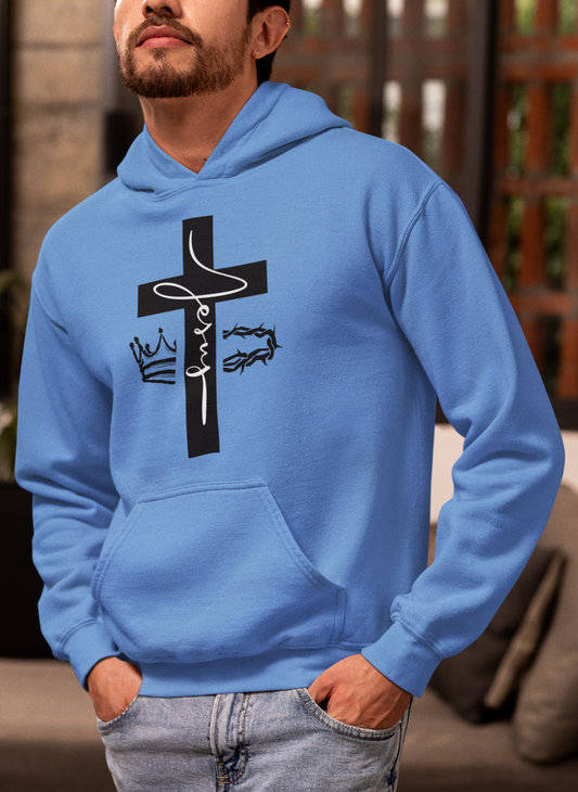 Jesus Cross & Crown Hoodie