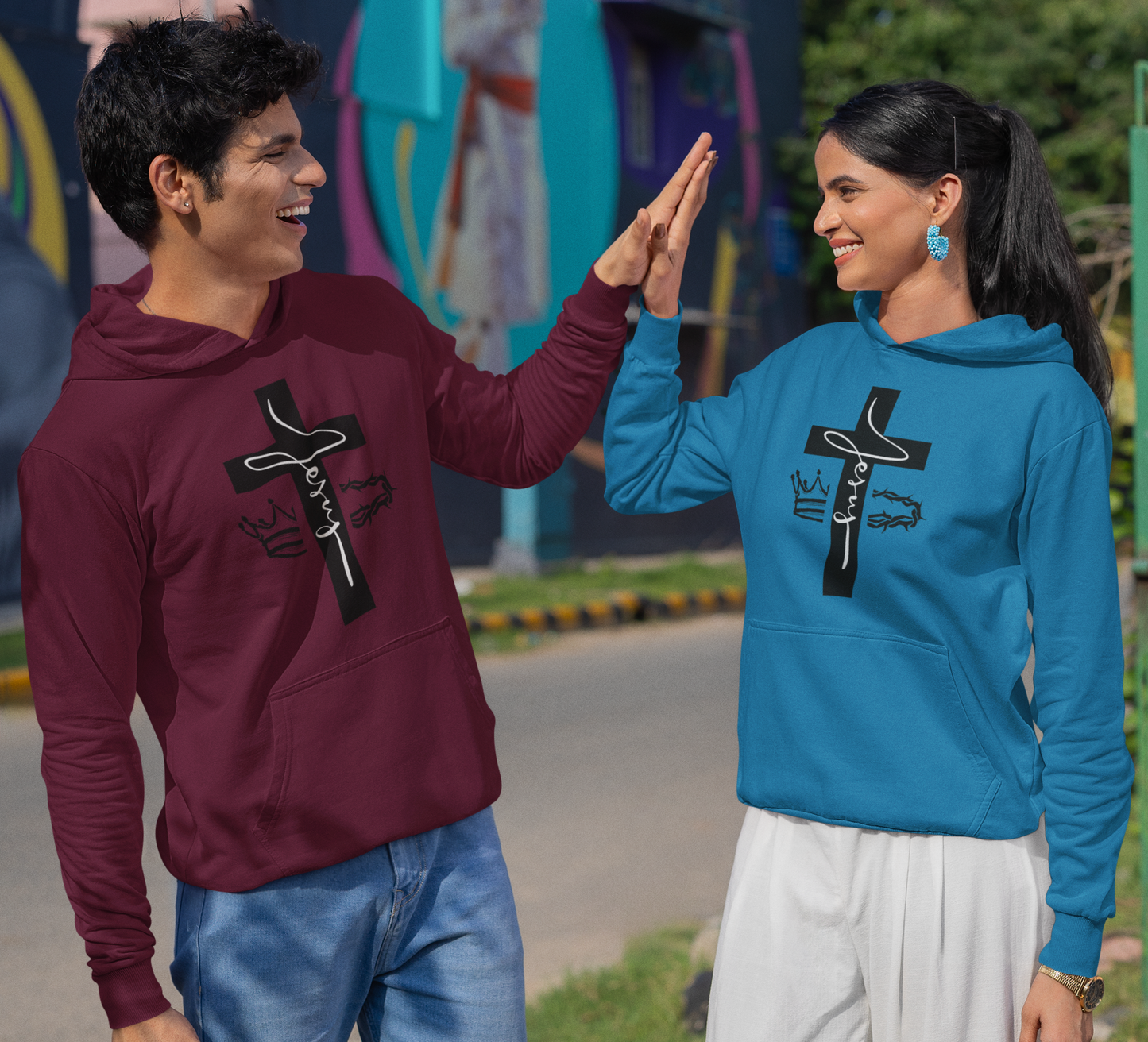 Jesus Cross & Crown Hoodie