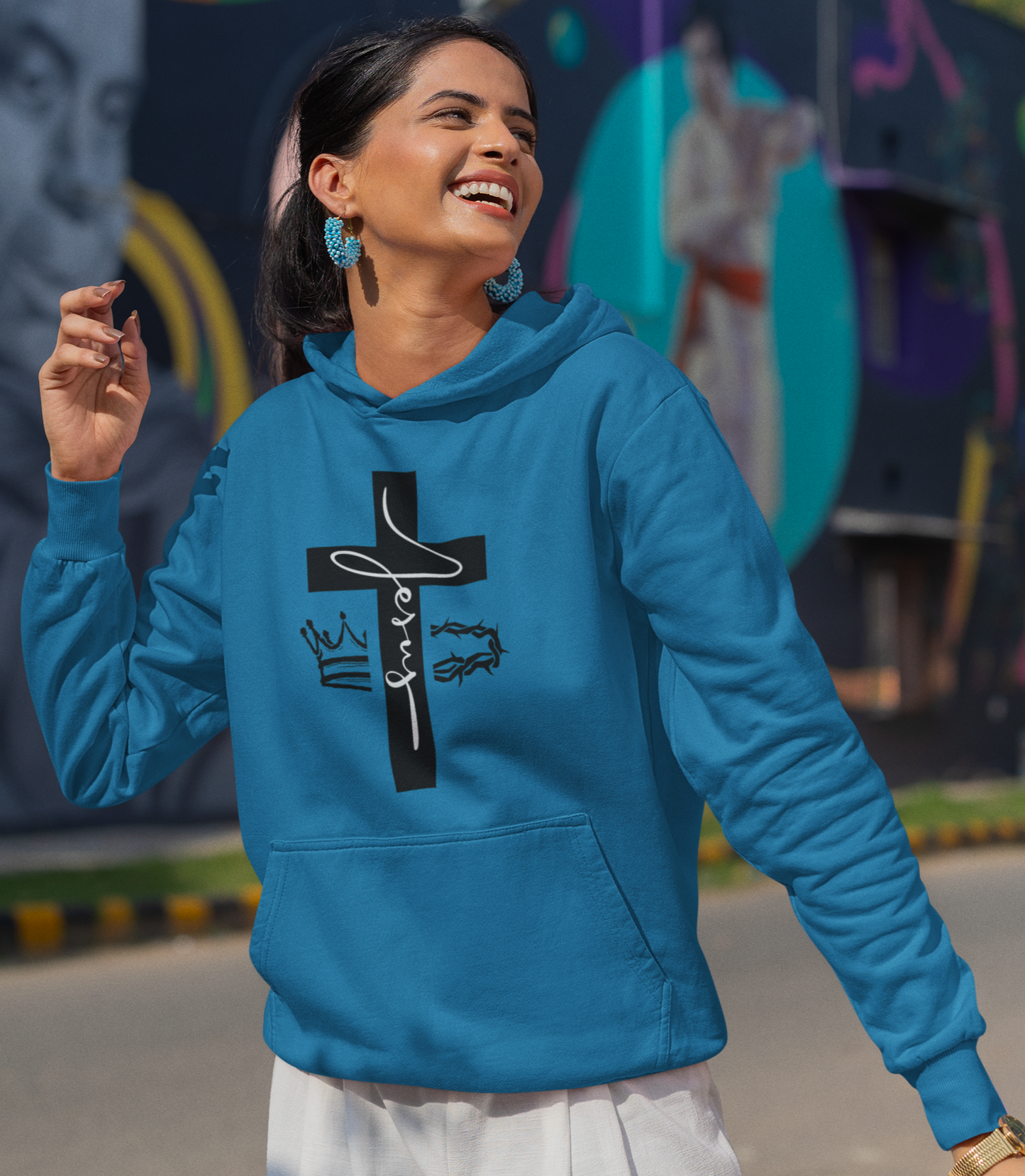 Jesus Cross & Crown Hoodie