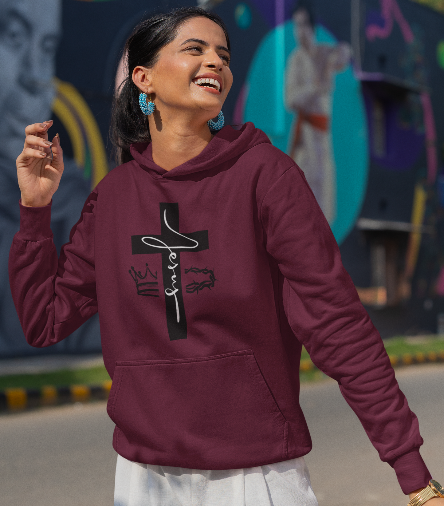 Jesus Cross & Crown Hoodie