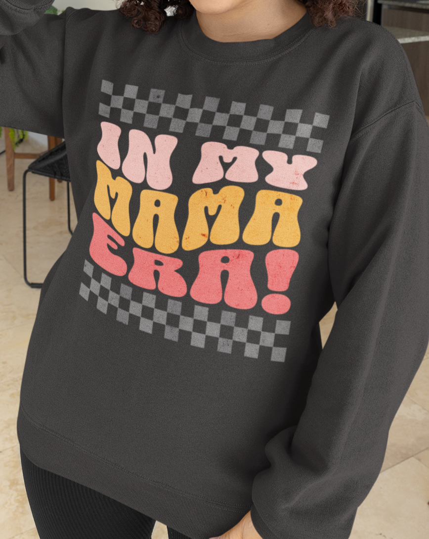 In My Mama Era Pink Yellow Grey Sweatshirt