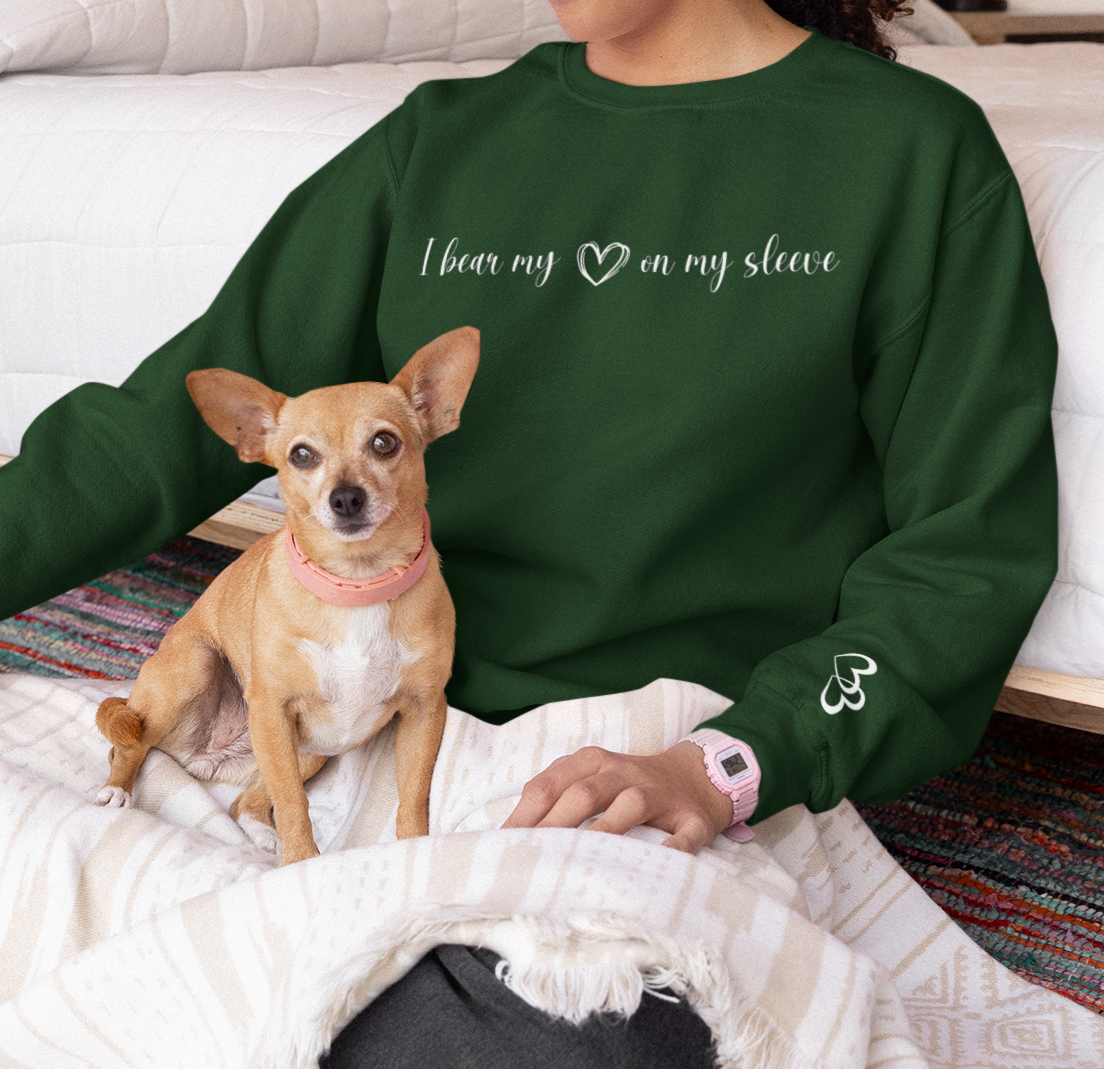 Custom I Bear My Heart on My Sleeve Print Style 3 Sweatshirt