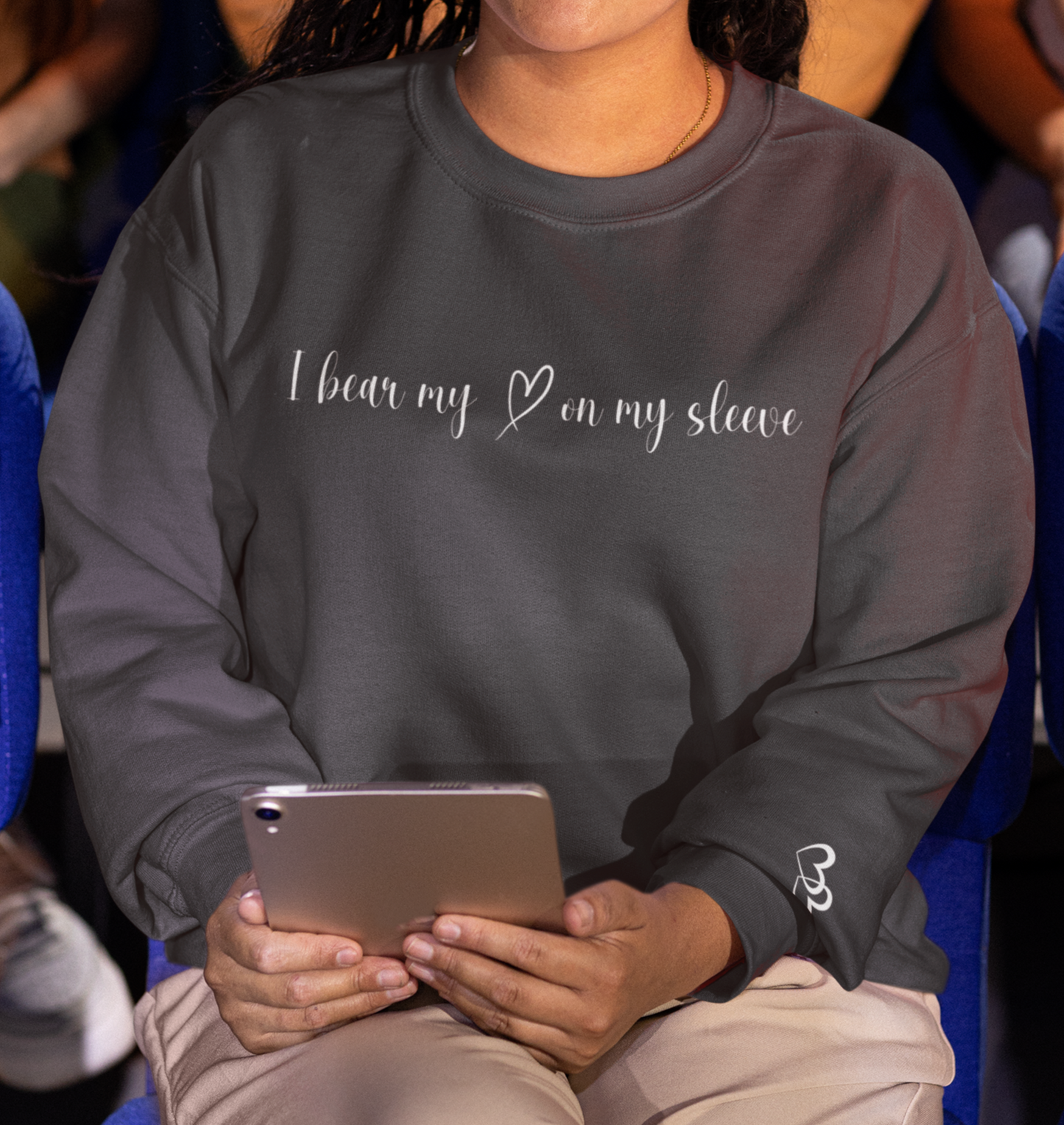 Custom I Bear My Heart on My Sleeve Print Style 2 Sweatshirt