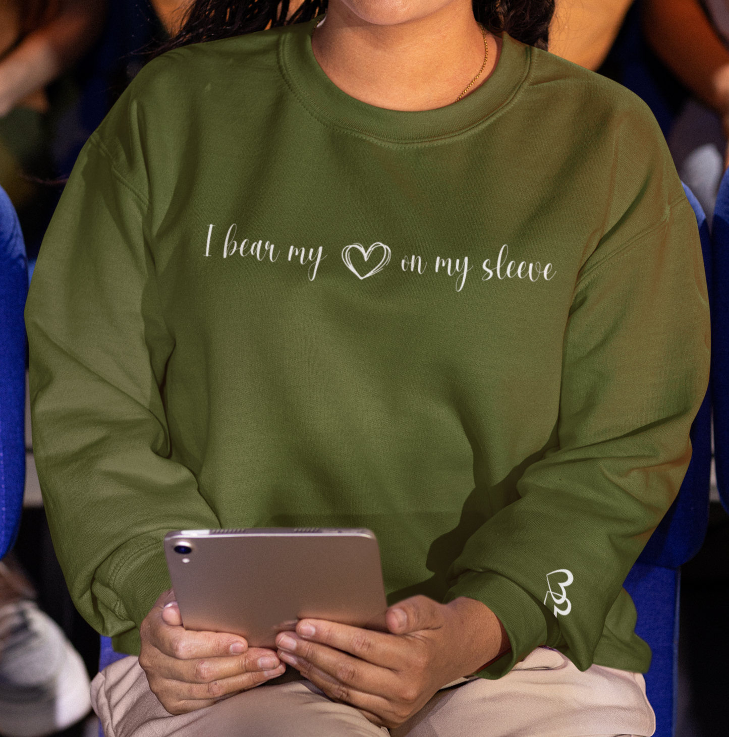 Custom I Bear My Heart on My Sleeve Print Style 3 Sweatshirt