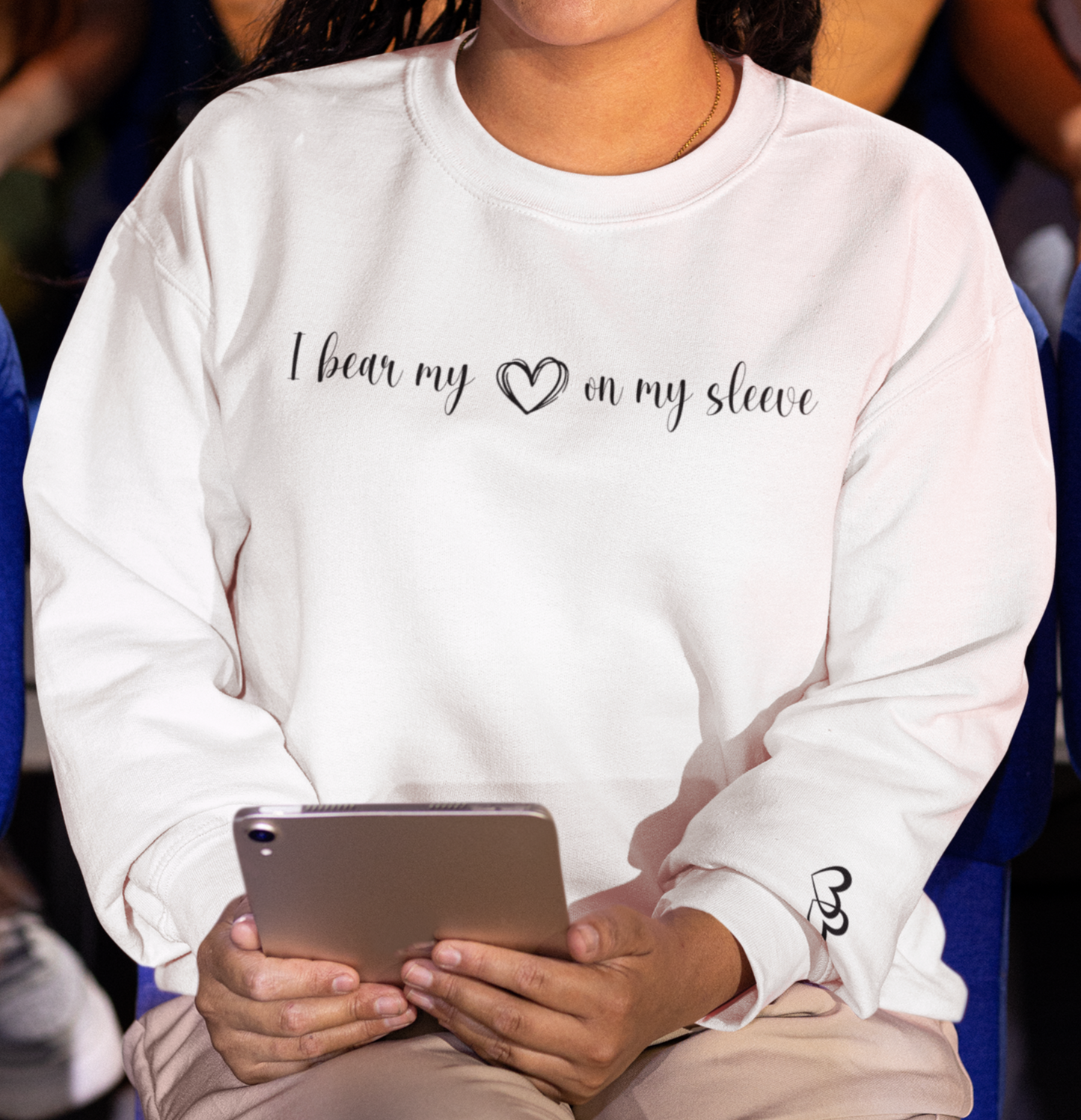 Custom I Bear My Heart on My Sleeve Print Style 3 Sweatshirt