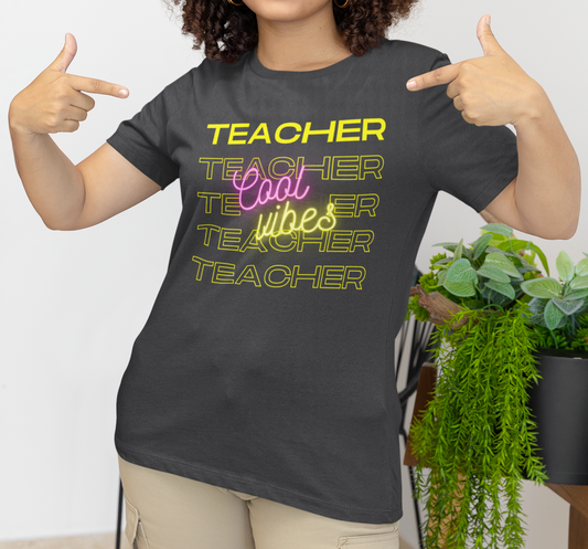 Teacher Cool Vibes Short Sleeve Tee