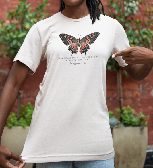 Red Butterfly Verse Phil. 4:13