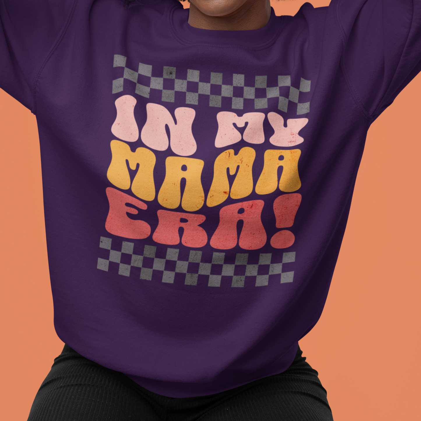 In My Mama Era Pink Yellow Grey Sweatshirt