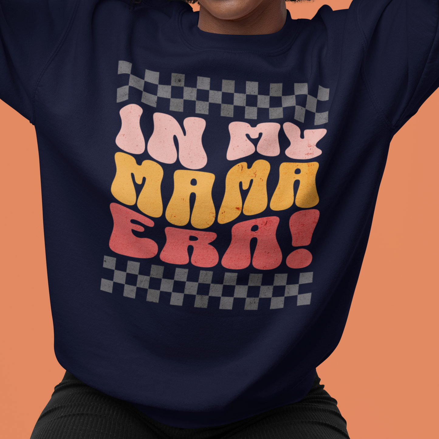 In My Mama Era Pink Yellow Grey Sweatshirt