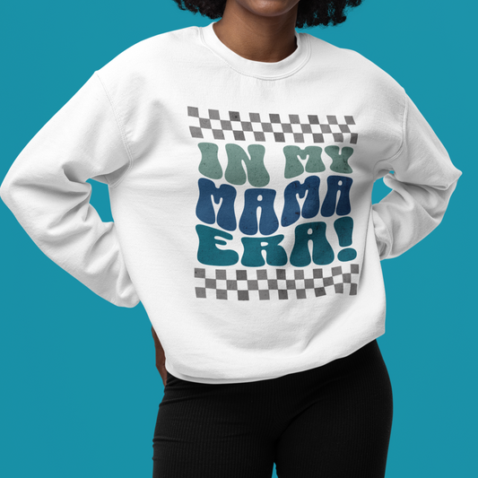 In My Mama Era Blue Grey Sweatshirt