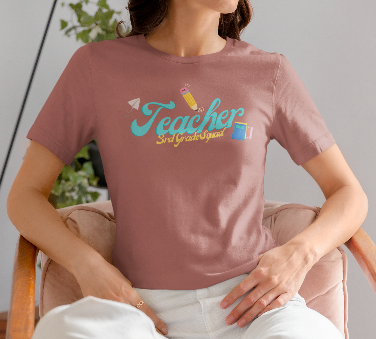 3rd Grade Teacher Squad Blue Short Sleeve Tee