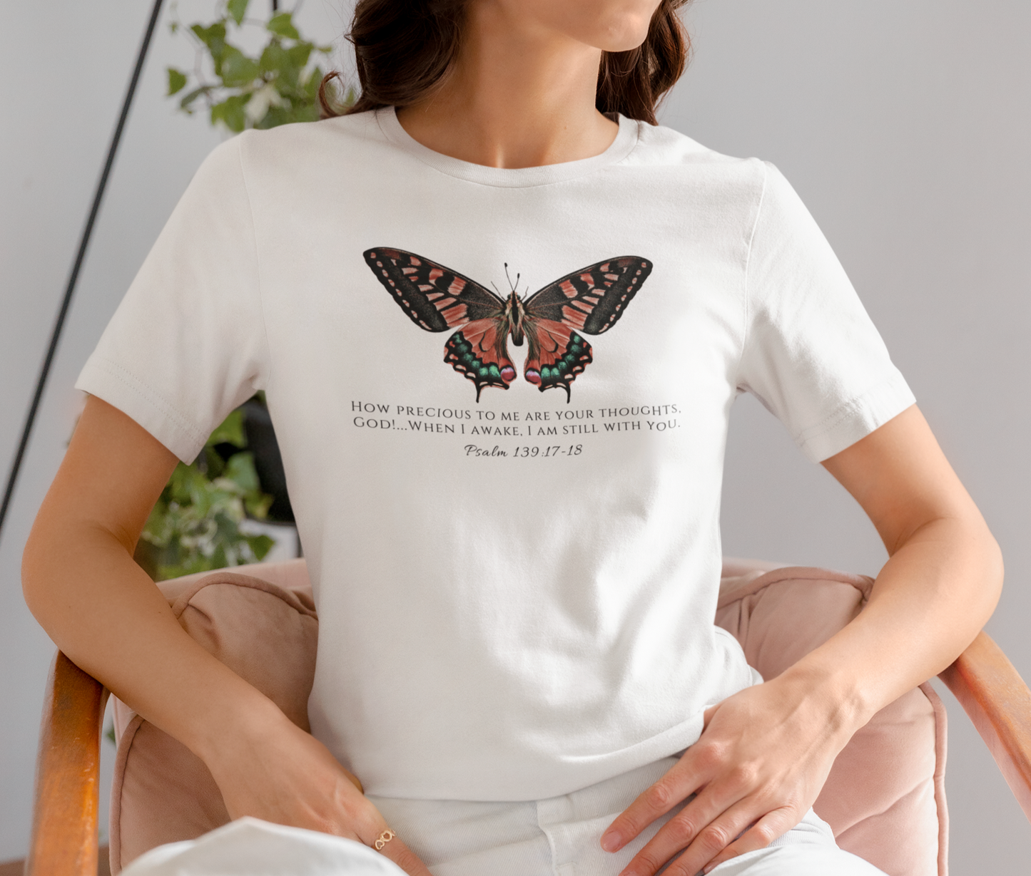 Red Butterfly Verse Psalm 139:17-18