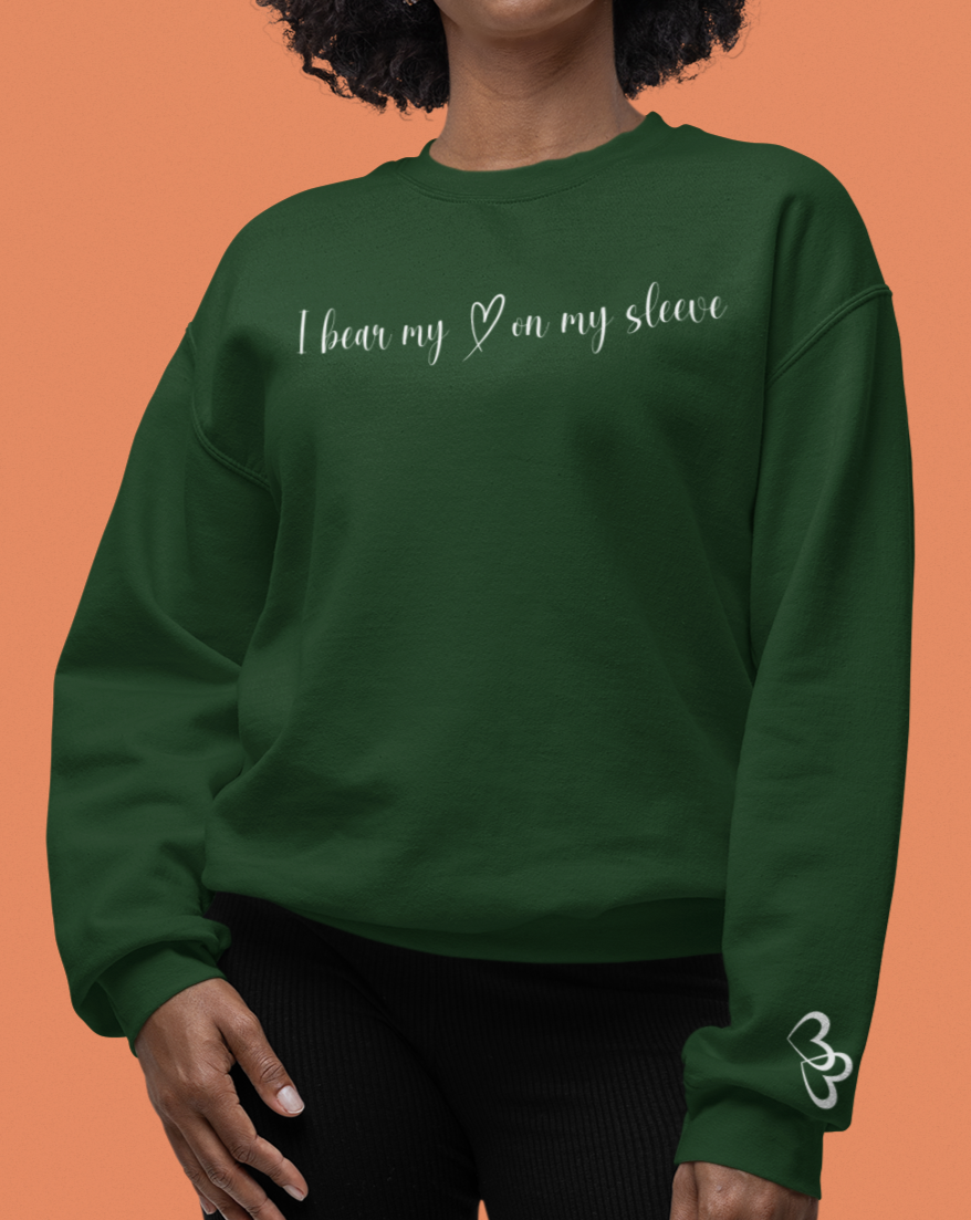 Custom I Bear My Heart on My Sleeve Print Style 2 Sweatshirt