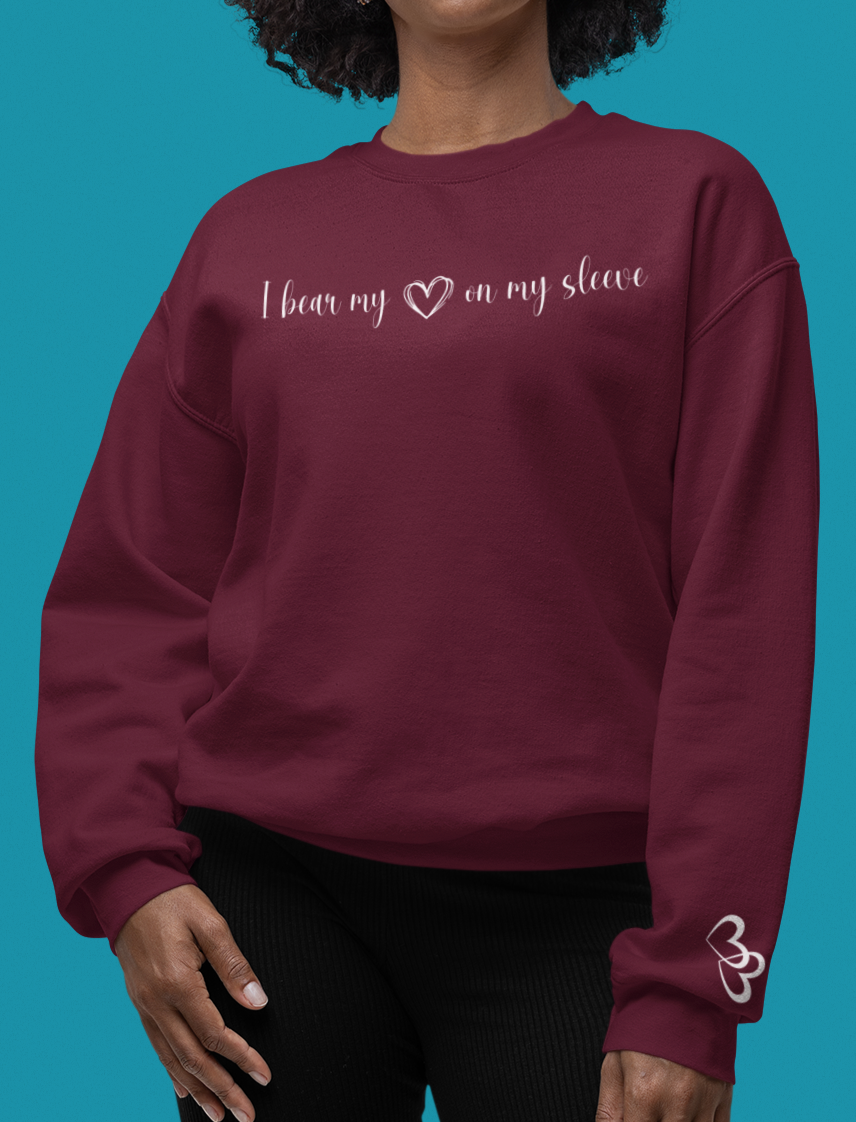 Custom I Bear My Heart on My Sleeve Print Style 3 Sweatshirt