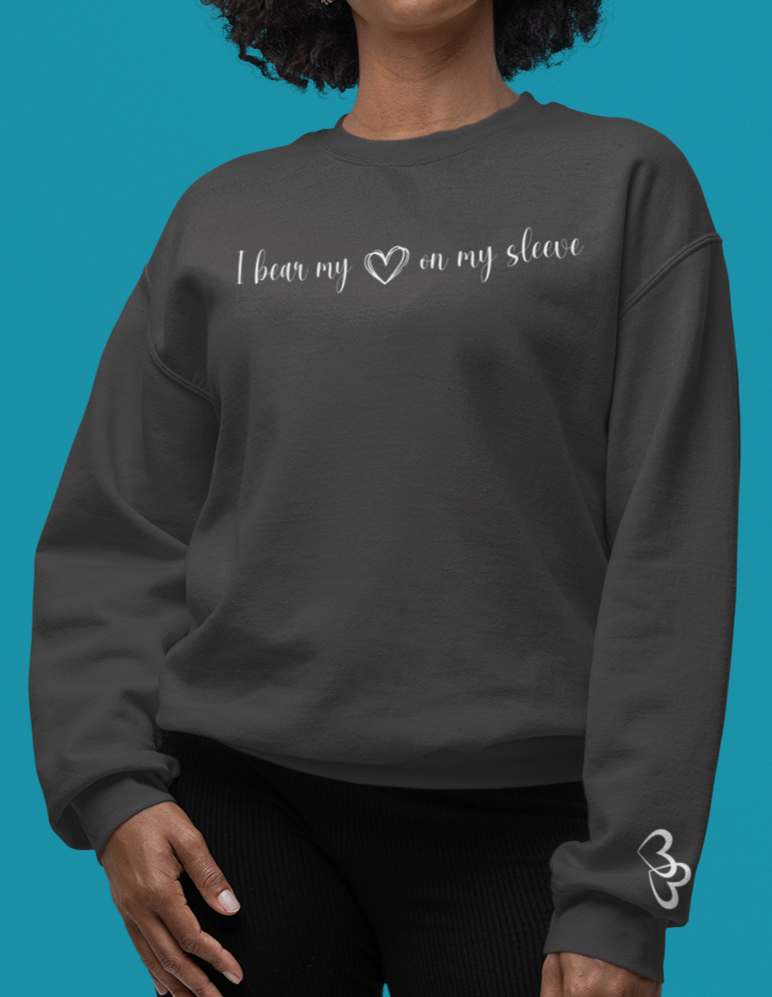 Custom I Bear My Heart on My Sleeve Print Style 3 Sweatshirt