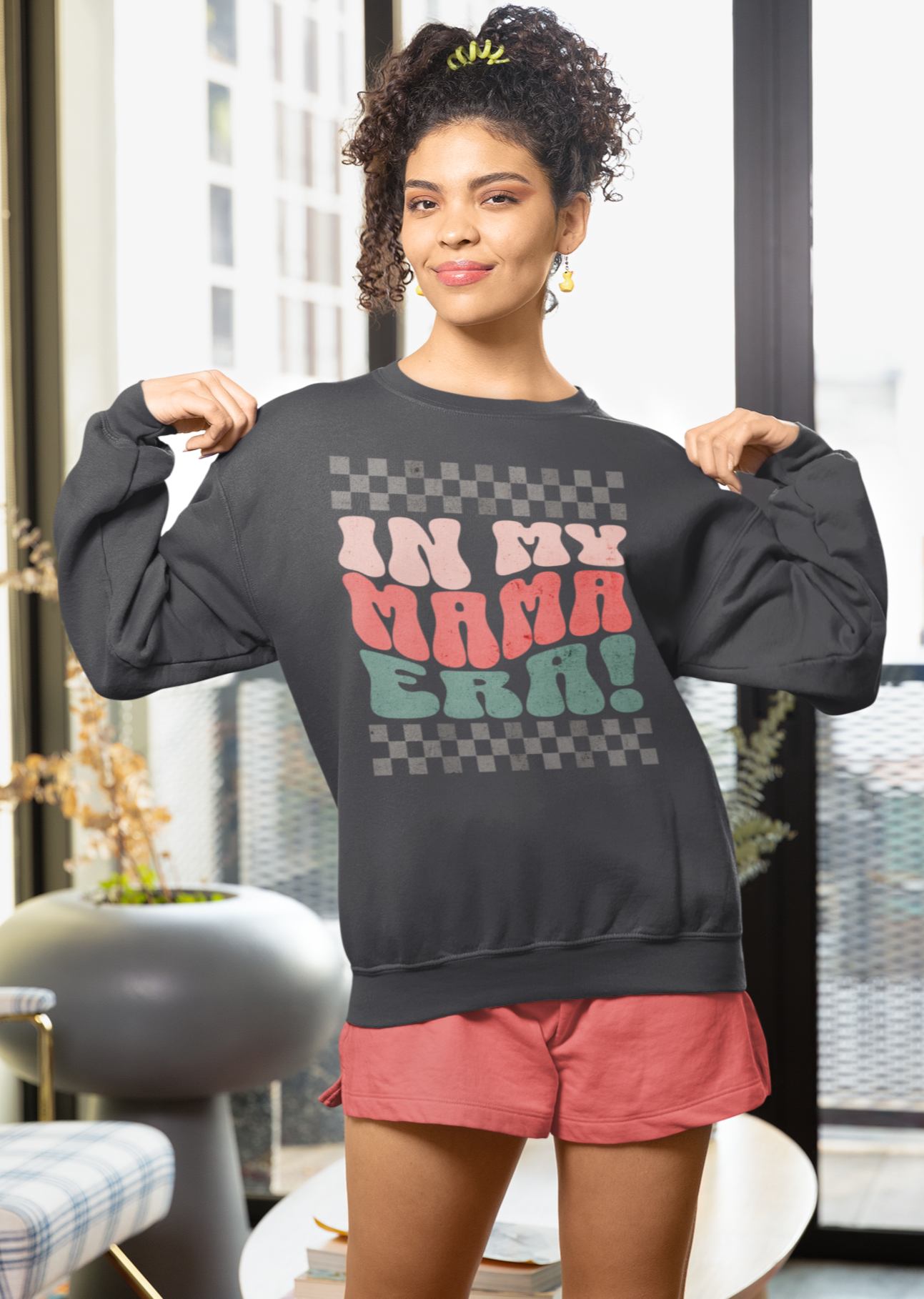 In My Mama Era Pink Green Grey Sweatshirt