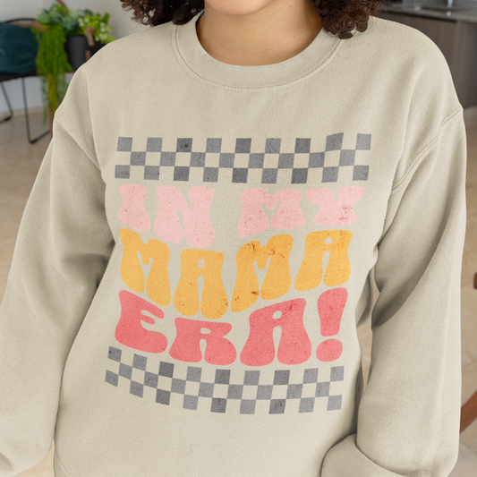 In My Mama Era Pink Yellow Grey Sweatshirt