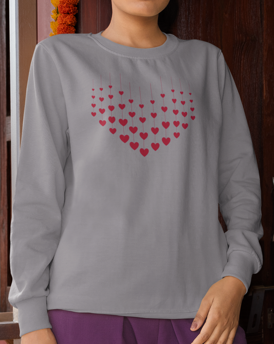 Decorative Hearts Sweatshirt