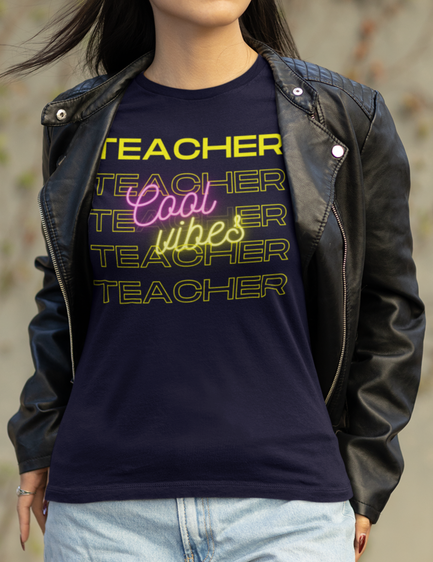 Teacher Cool Vibes Short Sleeve Tee