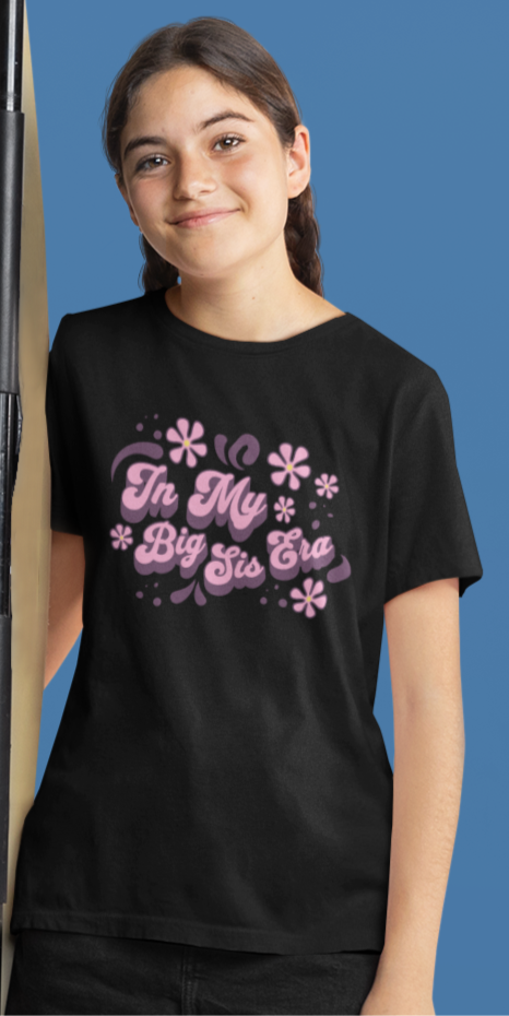 In My Big Sis Era Purple Youth Shirt
