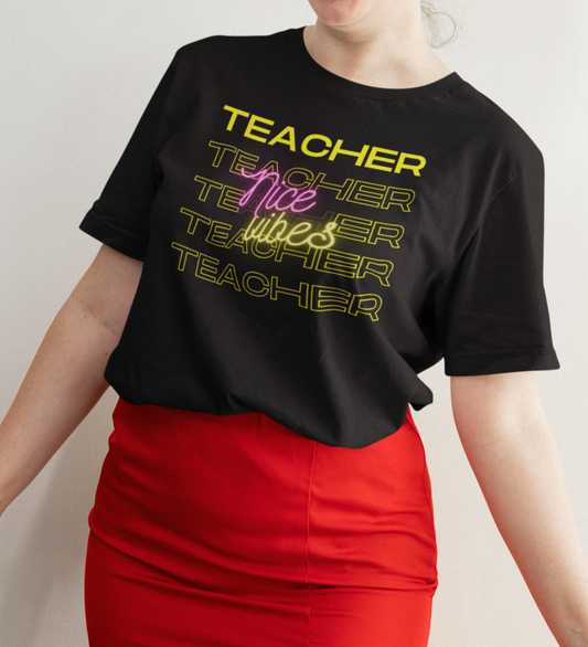 Teacher Nice Vibes Short Sleeve Tee
