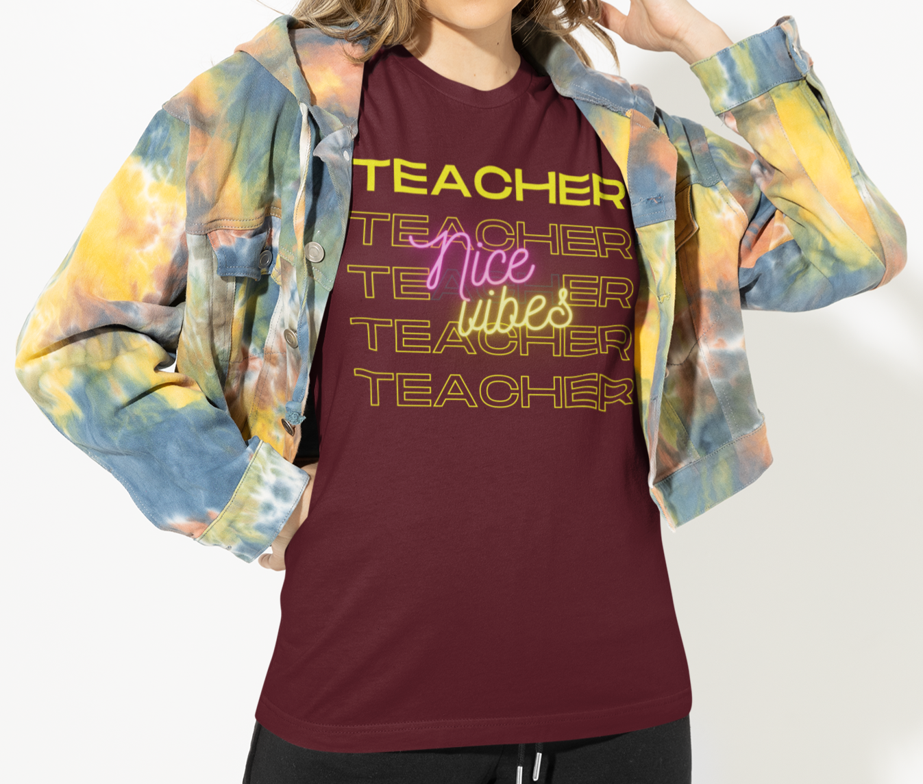 Teacher Nice Vibes Short Sleeve Tee