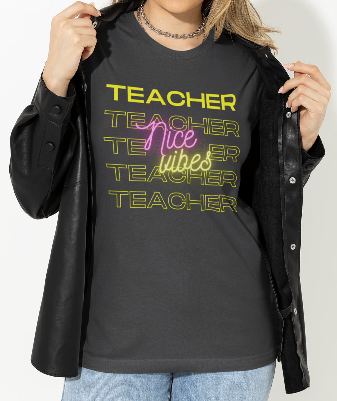 Teacher Nice Vibes Short Sleeve Tee