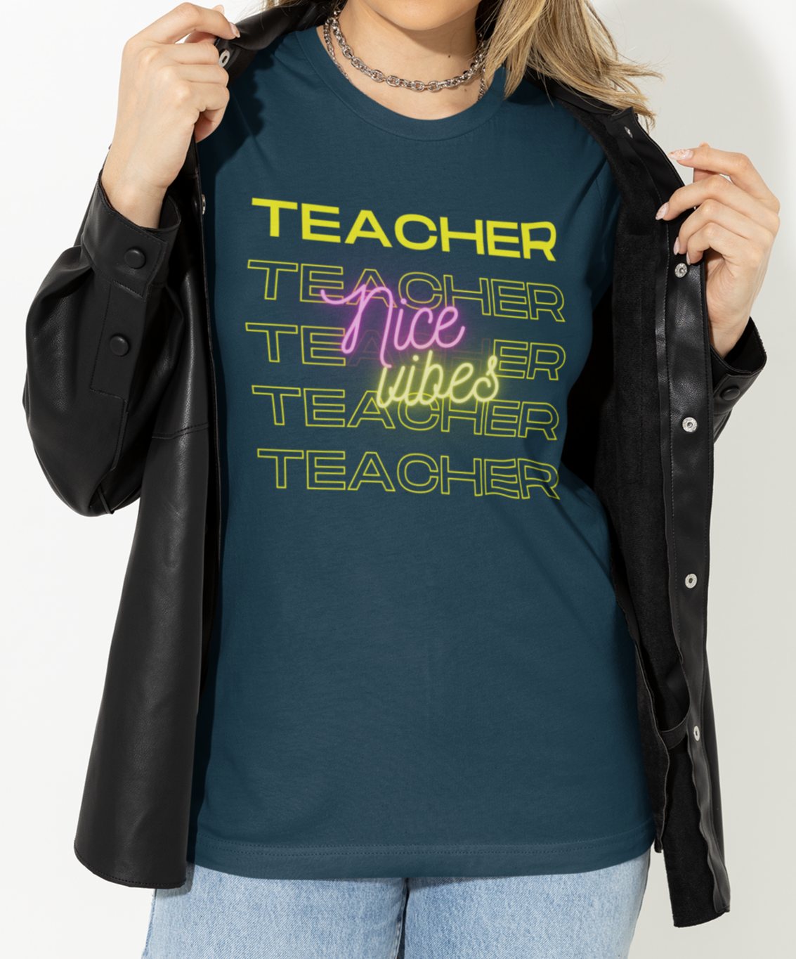 Teacher Nice Vibes Short Sleeve Tee