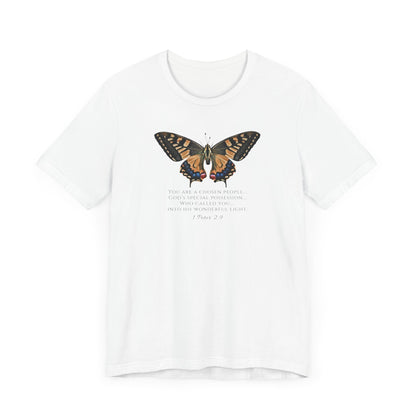 Orange & Blue Butterfly Verse 1 Pet. 2:9