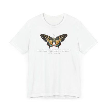 Yellow & Green Butterfly Verse Psalm 139:17-18