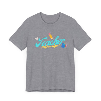 4th Grade Teacher Squad Blue Short Sleeve Tee