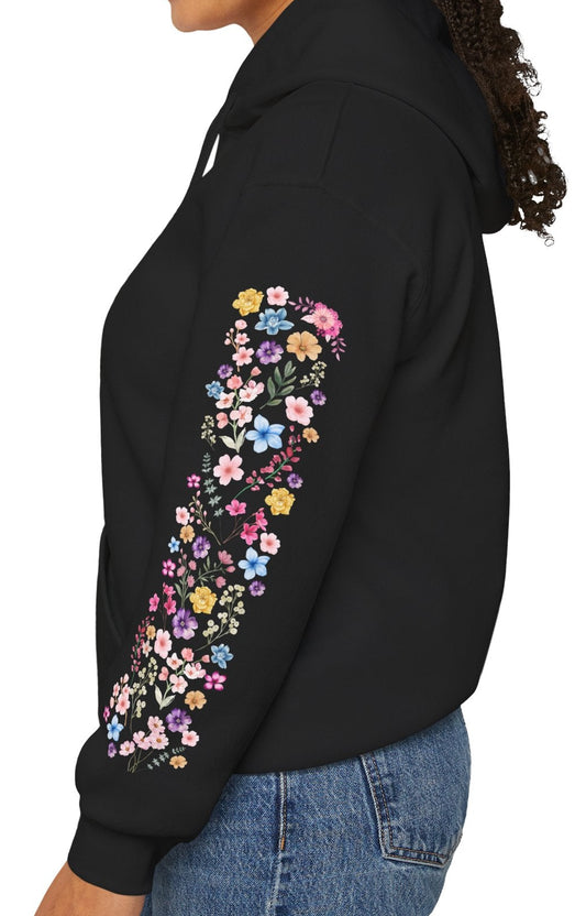 Flower Sleeve Hoodie