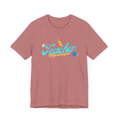 4th Grade Teacher Squad Blue Short Sleeve Tee