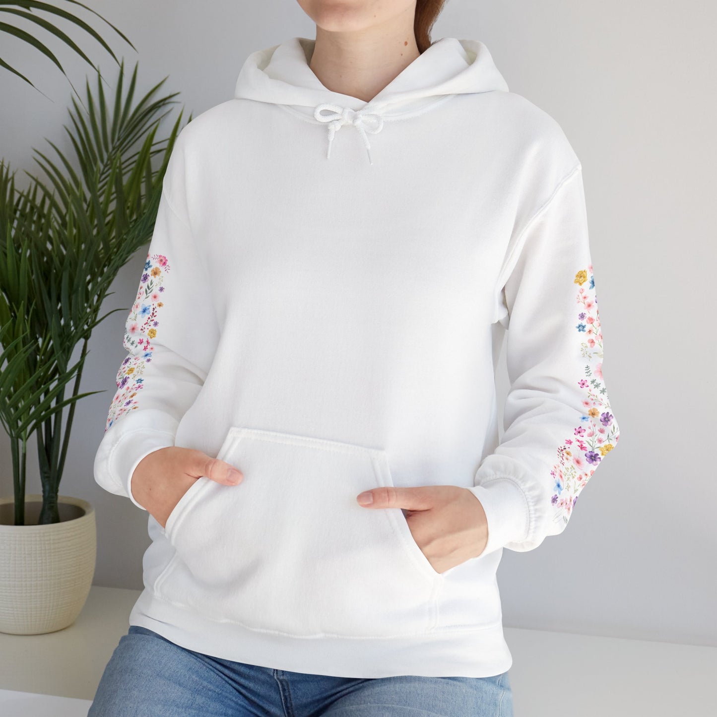 Flower Sleeve Hoodie