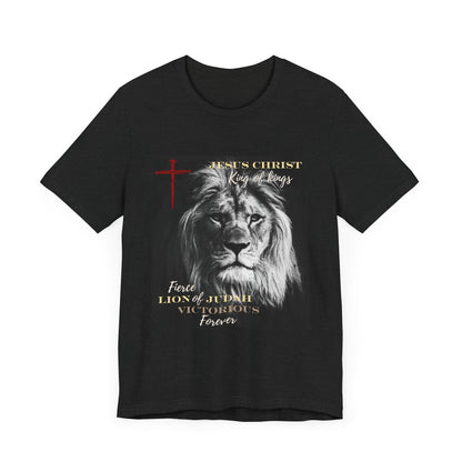 Jesus King of Kings Lion of Judah Victorious Black White