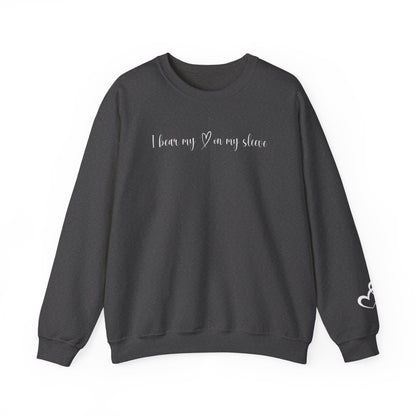 Custom I Bear My Heart on My Sleeve Print Style 2 Sweatshirt
