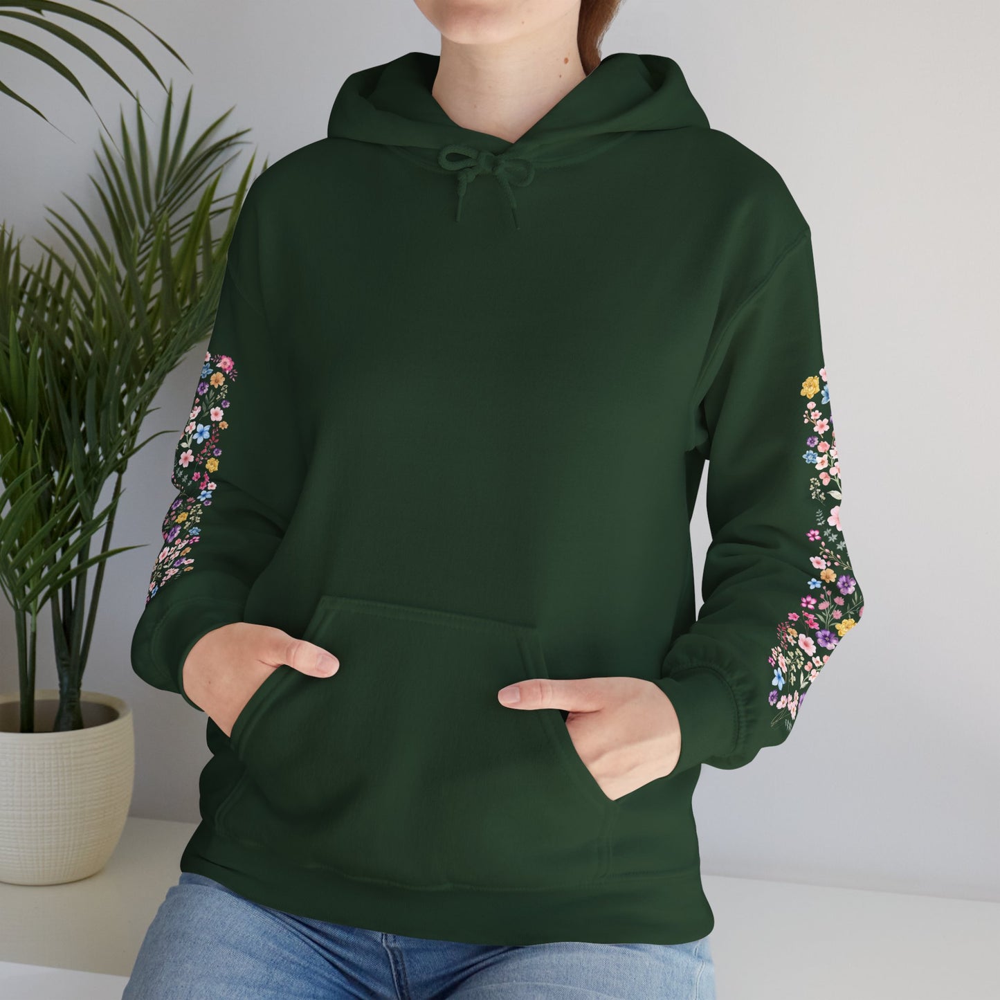 Flower Sleeve Hoodie