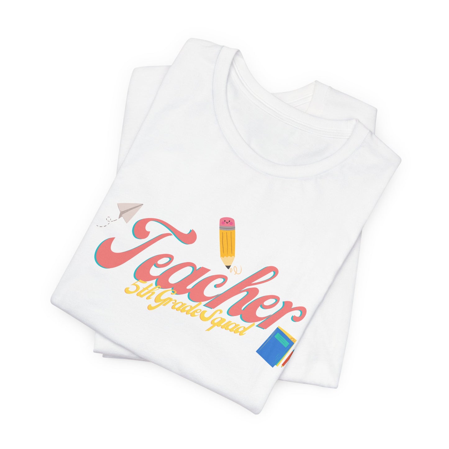 5th Grade Teacher Squad Pink Short Sleeve Tee
