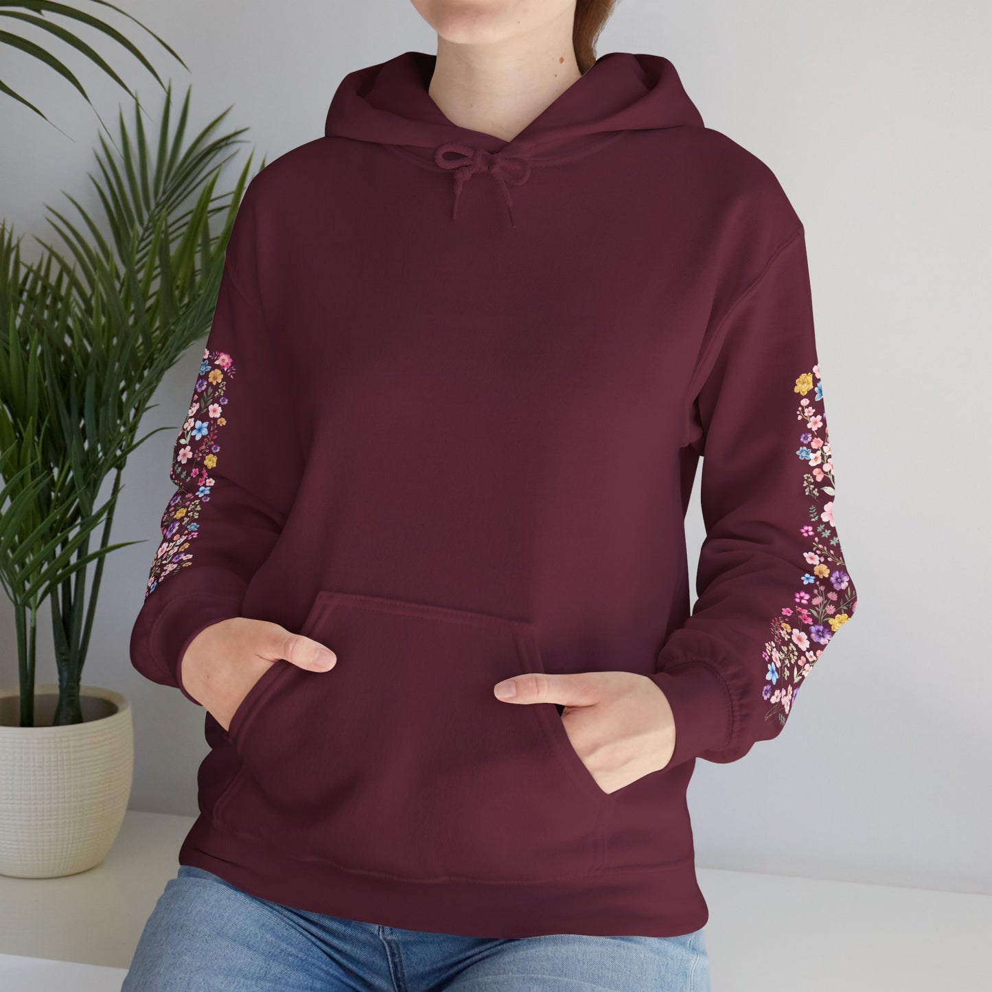 Flower Sleeve Hoodie