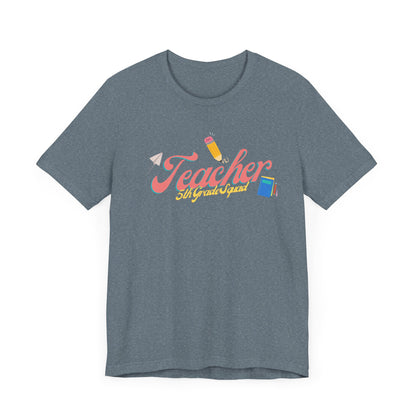 5th Grade Teacher Squad Pink Short Sleeve Tee