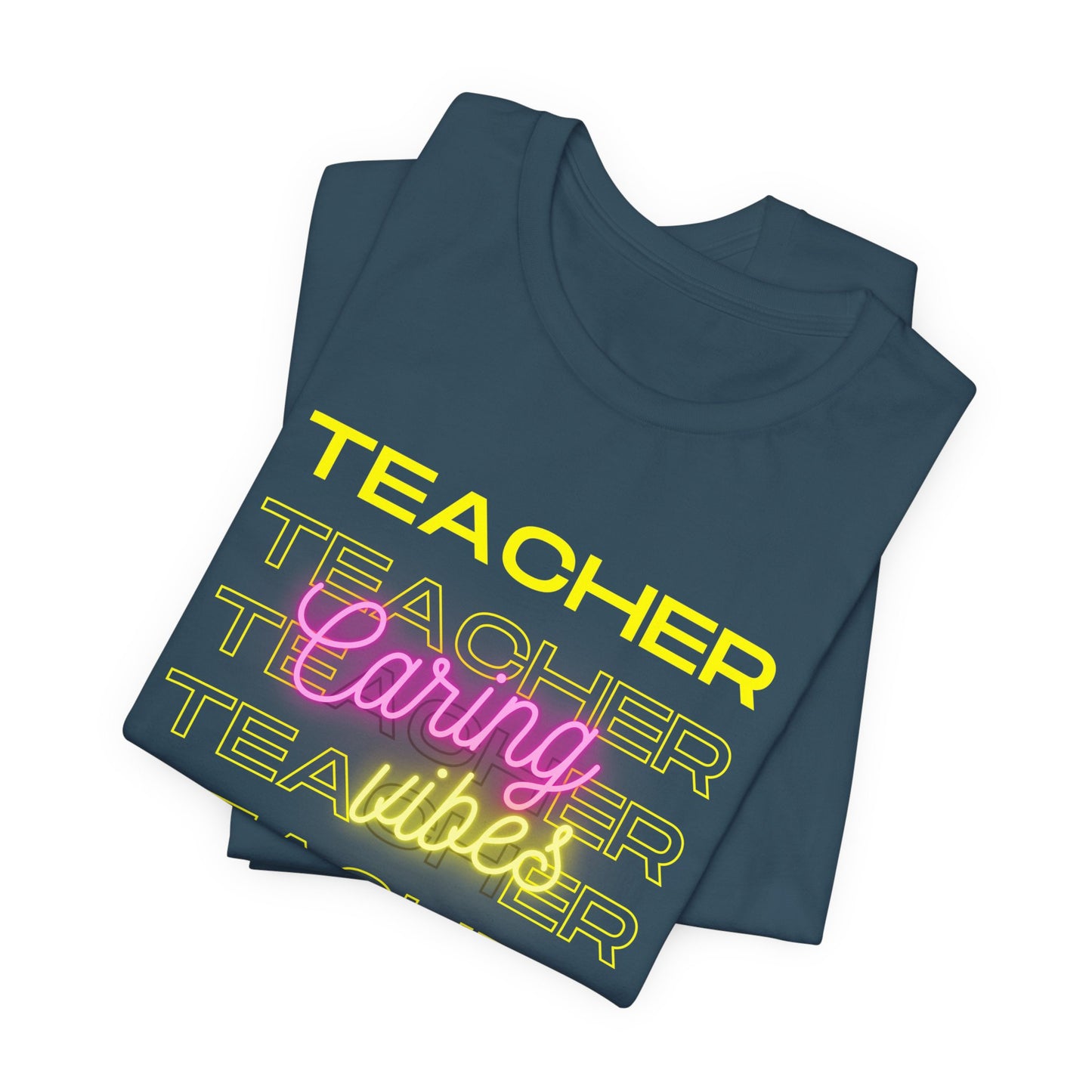 Teacher Caring Vibes Short Sleeve Tee
