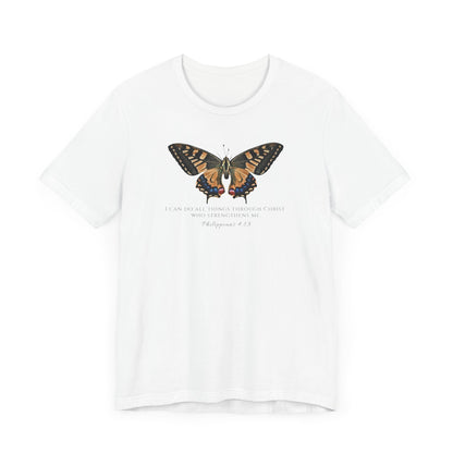 Orange & Blue Butterfly Verse Phil. 4:13