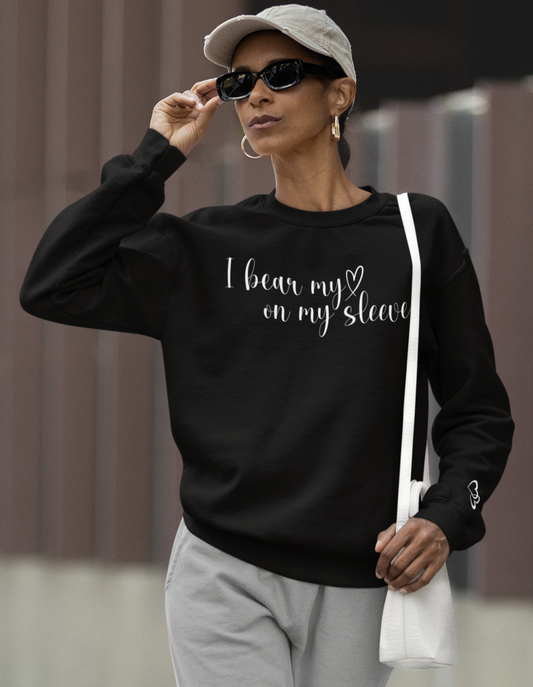 Custom I Bear My Heart on My Sleeve Print Style 1 Sweatshirt