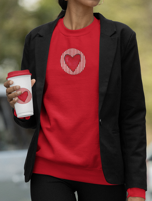 Red Heart Patch Sweatshirt