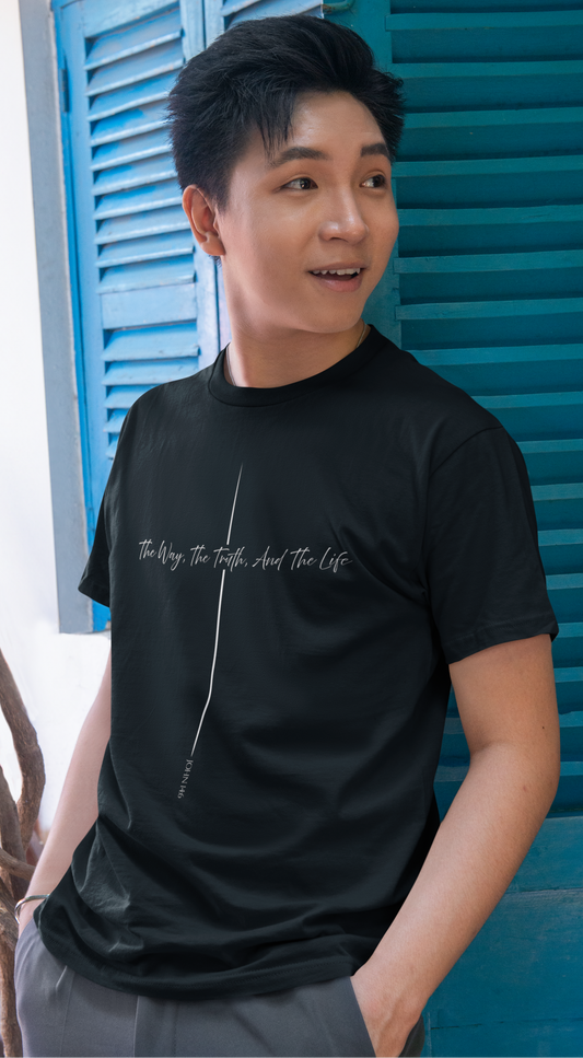 John 14:6 Way Truth Life Script Shirt
