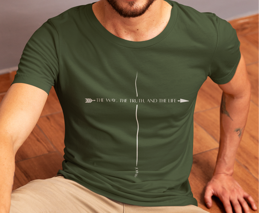 John 14:6 Way Truth Life Print Shirt