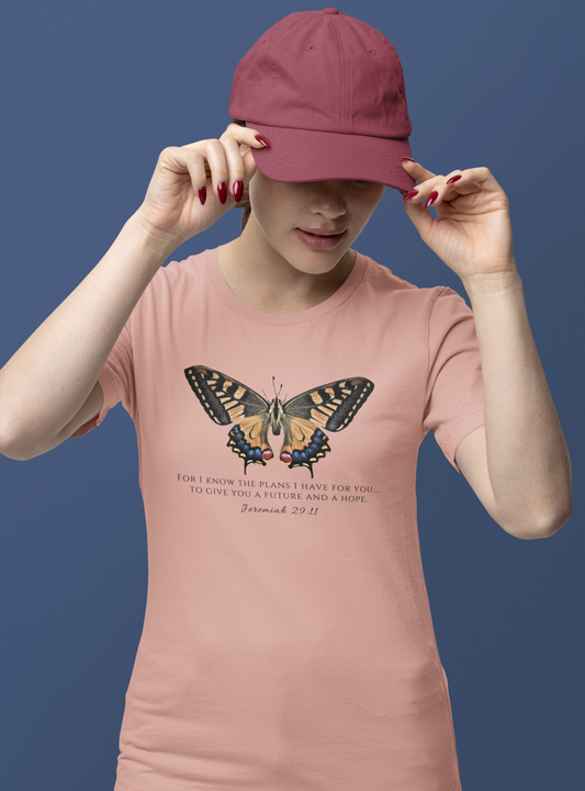 Orange & Blue Butterfly Verse Jer. 29:11